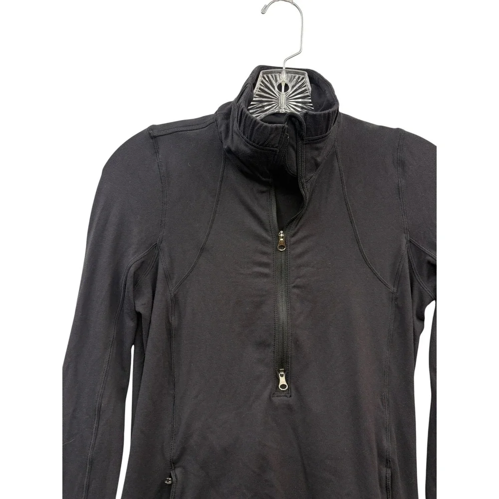 Lululemon Forthright Black Half Zip Pullover Thumbhole Athletic‎ Running Top 4